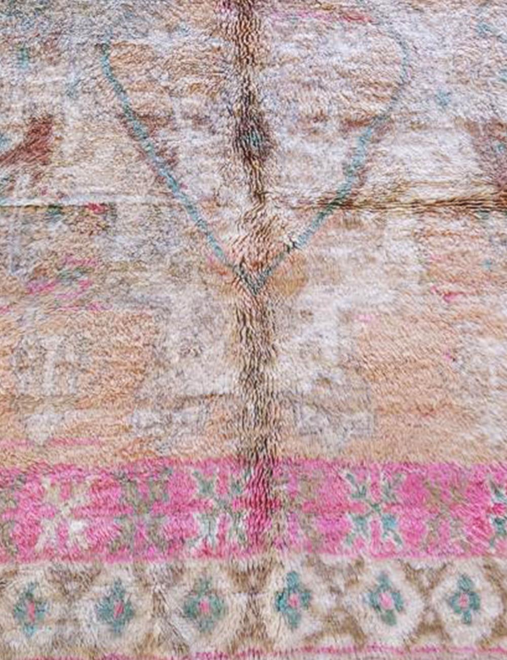 1980s Moroccan Handwoven Wool Rug 13.7 x 6.8 ft / 418 x 210 cm