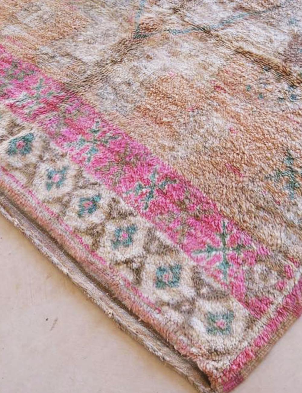 1980s Moroccan Handwoven Wool Rug 13.7 x 6.8 ft / 418 x 210 cm