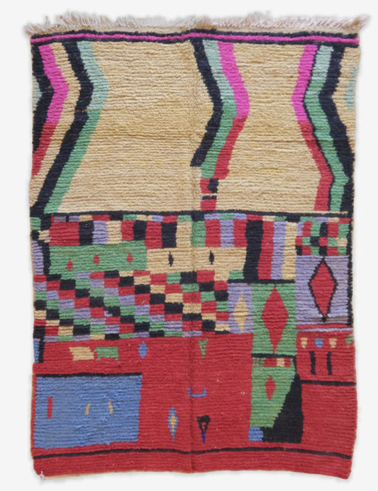 Colorful Moroccan Modern Wool Rug 8.2 x 5.7 ft / 250 x 175 cm
