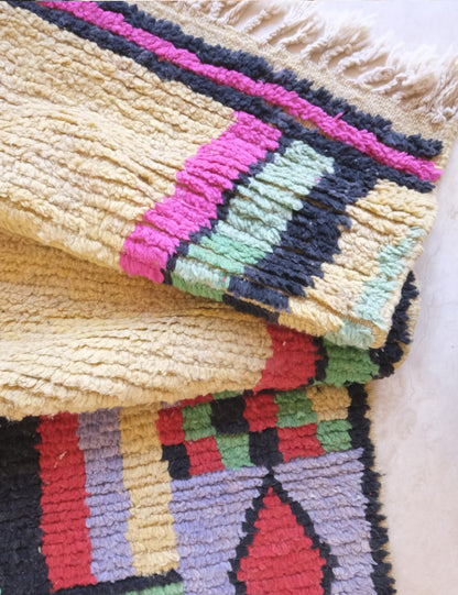 Colorful Moroccan Modern Wool Rug 8.2 x 5.7 ft / 250 x 175 cm - Surcoma