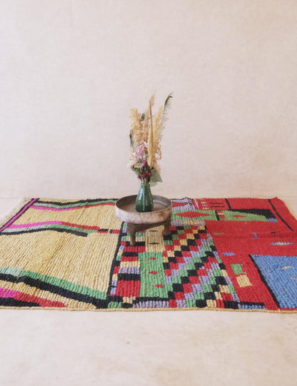 Colorful Moroccan Modern Wool Rug 8.2 x 5.7 ft / 250 x 175 cm - Surcoma
