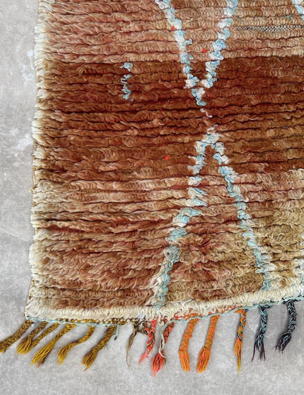 Ombré Berber Wool Runner Rug 9.8 x 3.2 ft / 300 x 98 cm