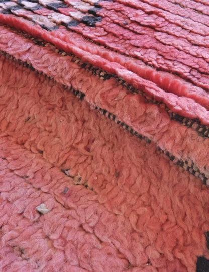Faded Red Moroccan Runner Rug 8.3 x 2.8 ft / 253 x 87 cm - Surcoma
