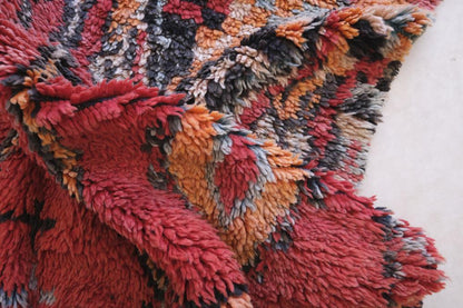 1990s Moroccan Abstract Wool Rug 10.6 x 5.2 ft / 323 x 159 cm - Surcoma