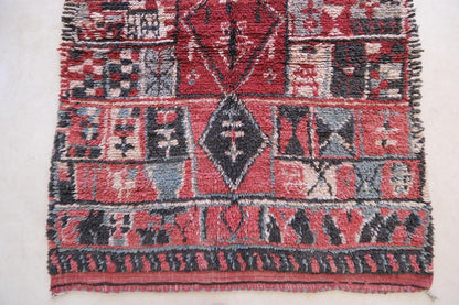 1990s Moroccan Abstract Wool Rug 10.6 x 5.2 ft / 323 x 159 cm - Surcoma