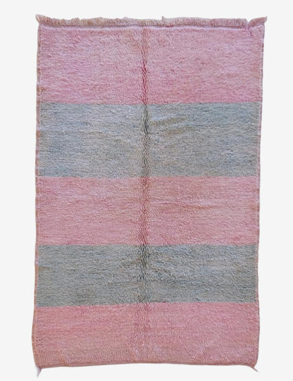 Striped Moroccan Boujad Rug 7.6 x 4.9 ft / 232 x 152 cm - Surcoma