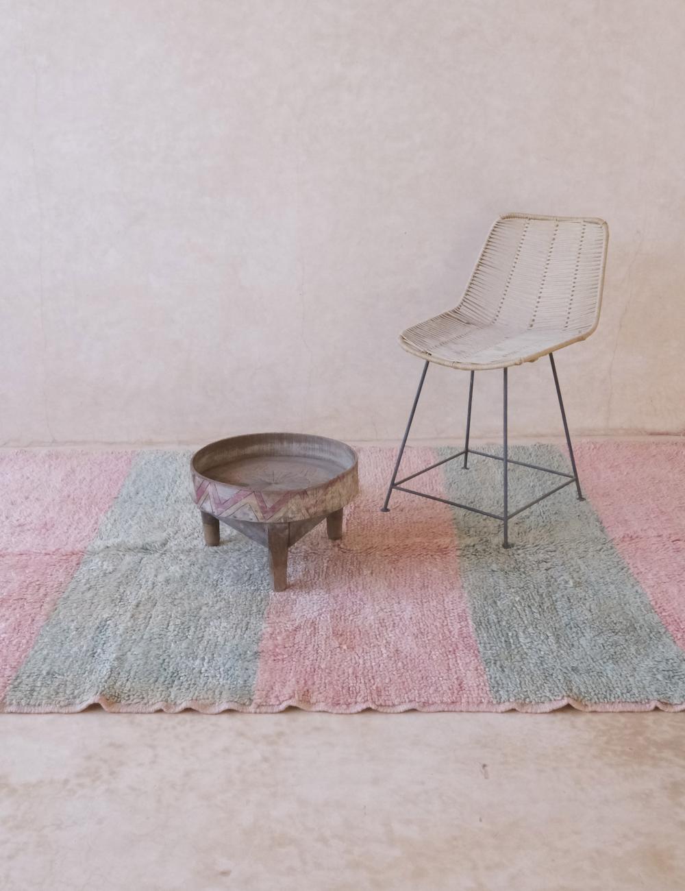 Striped Moroccan Boujad Rug 7.6 x 4.9 ft / 232 x 152 cm