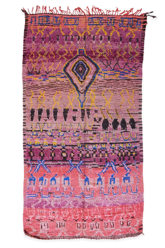 Abstract Moroccan Collectible Wool Rug 11 x 5.7 ft / 336 x 176 cm - Surcoma