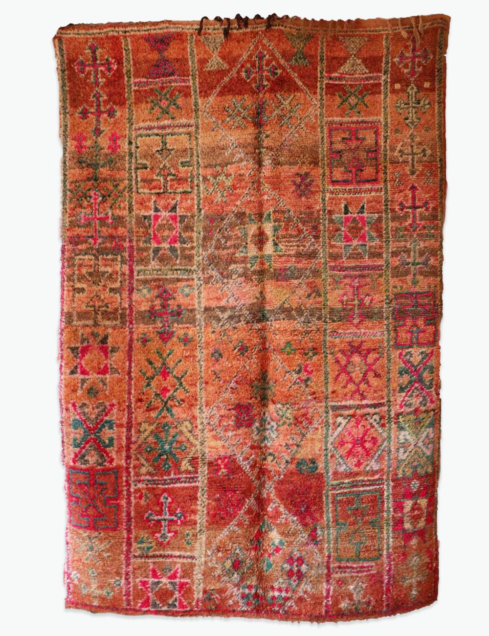 Earth Tone Moroccan Rug 8.8 x 5.8 ft / 269 x 178 cm