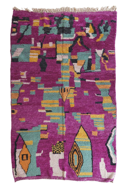 Moroccan Abstract Boujad Wool Rug 8.9 x 5.7 ft / 270 x 175 cm - Surcoma