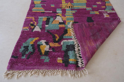 Moroccan Abstract Boujad Wool Rug 8.9 x 5.7 ft / 270 x 175 cm - Surcoma