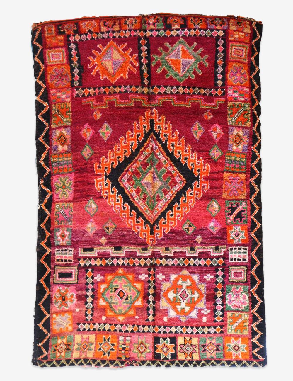 Moroccan Vintage Boujad Rug 9.6 x 6.1 ft / 292 x 188 cm