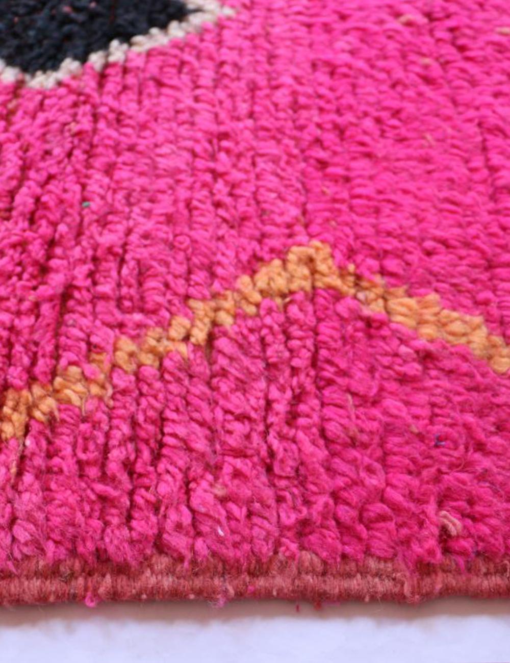 Hot Pink Moroccan Boujad Rug 9 x 5.6 ft / 273 x 172 cm