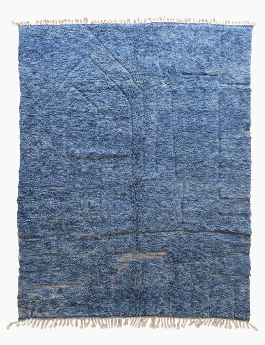 Custom Blue Abstract Moroccan Rug - Forma 99