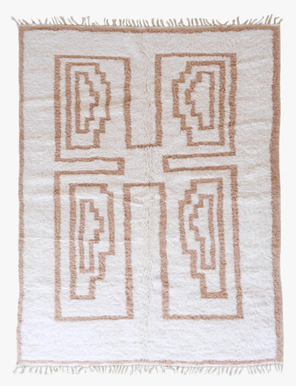 Custom White Beige Moroccan Rug - Esmeralda 13