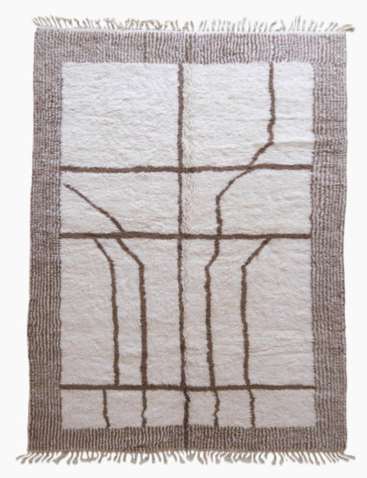 Ivory Moroccan Rug 11.5 x 8 ft / 352 x 245 cm