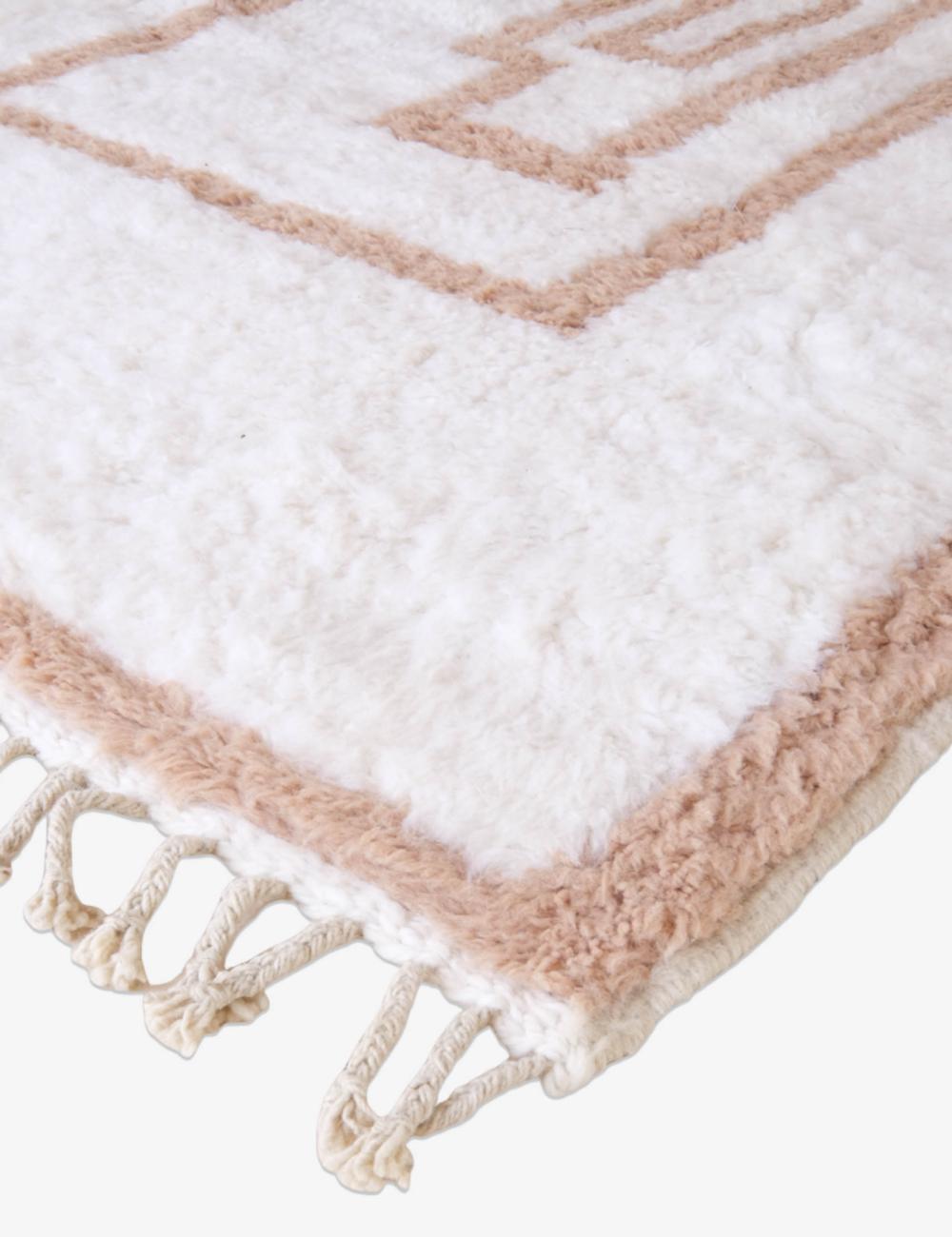 Custom White Beige Moroccan Rug - Esmeralda 13