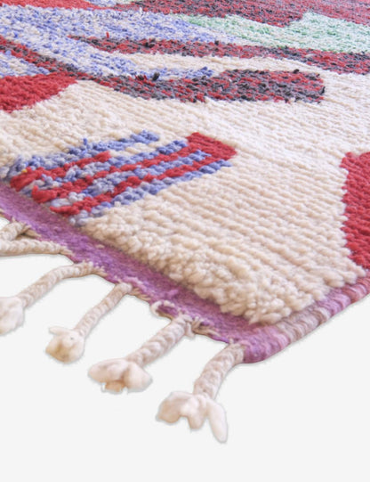 Handwoven Wool Carpet with Bold Abstract Geometric Design 8.9 x 5.7 ft / 272 x 175 cm - Surcoma