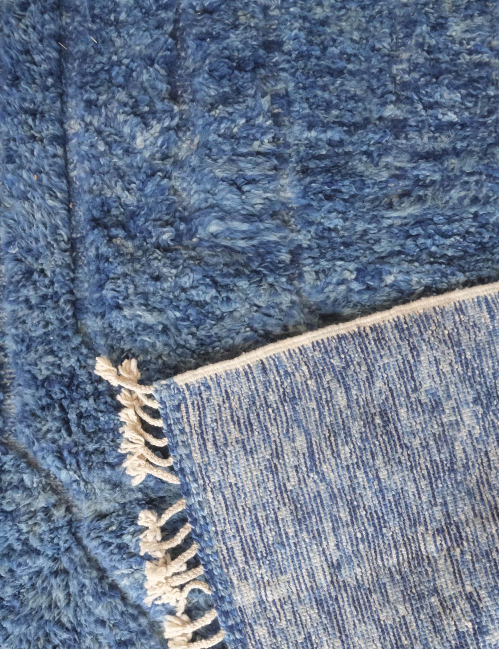 Custom Denim Blue Moroccan Rug - Forma 65