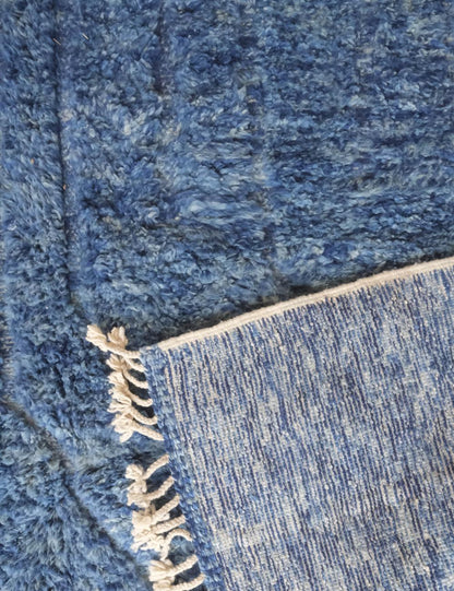 Custom Denim Blue Moroccan Rug - Forma 65