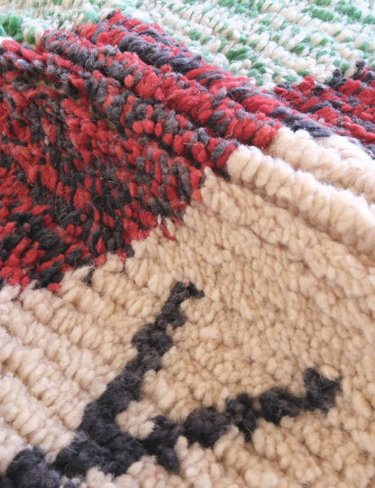 Handwoven Wool Carpet with Bold Abstract Geometric Design 8.9 x 5.7 ft / 272 x 175 cm - Surcoma