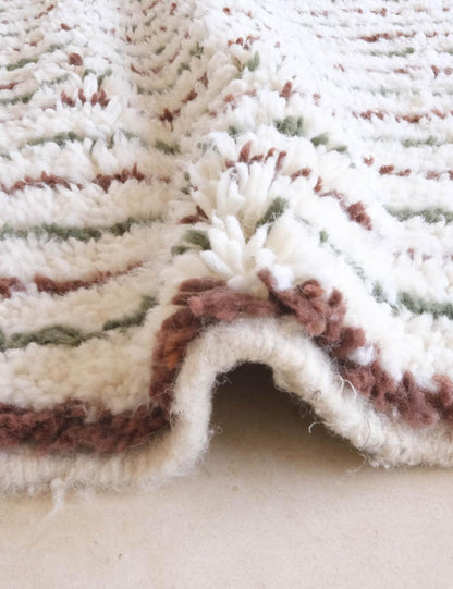 Custom White Linear Moroccan Rug - Forma 73