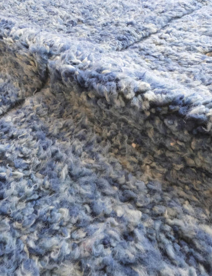 Custom Denim Blue Moroccan Rug - Forma 65