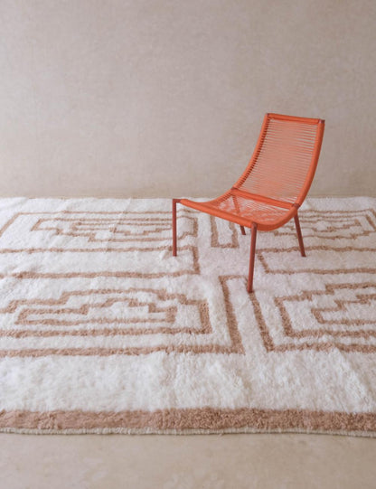 Custom White Beige Moroccan Rug - Esmeralda 13