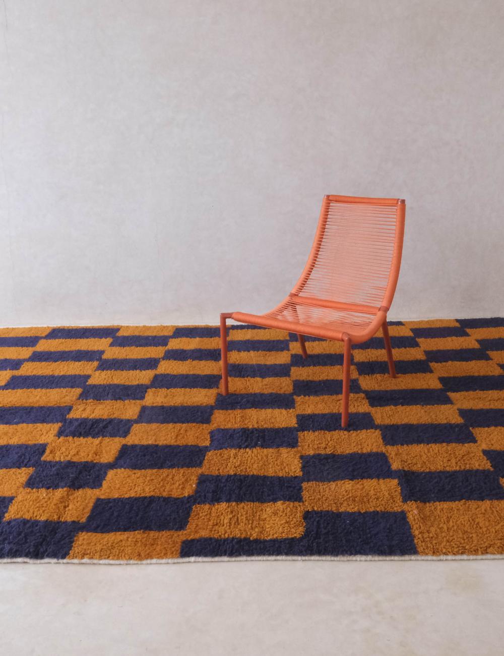 Geometric Wool Rug 9.8 x 6.8 ft / 298 x 210 cm