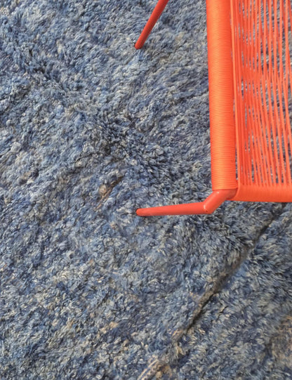 Custom Denim Blue Moroccan Rug - Forma 65