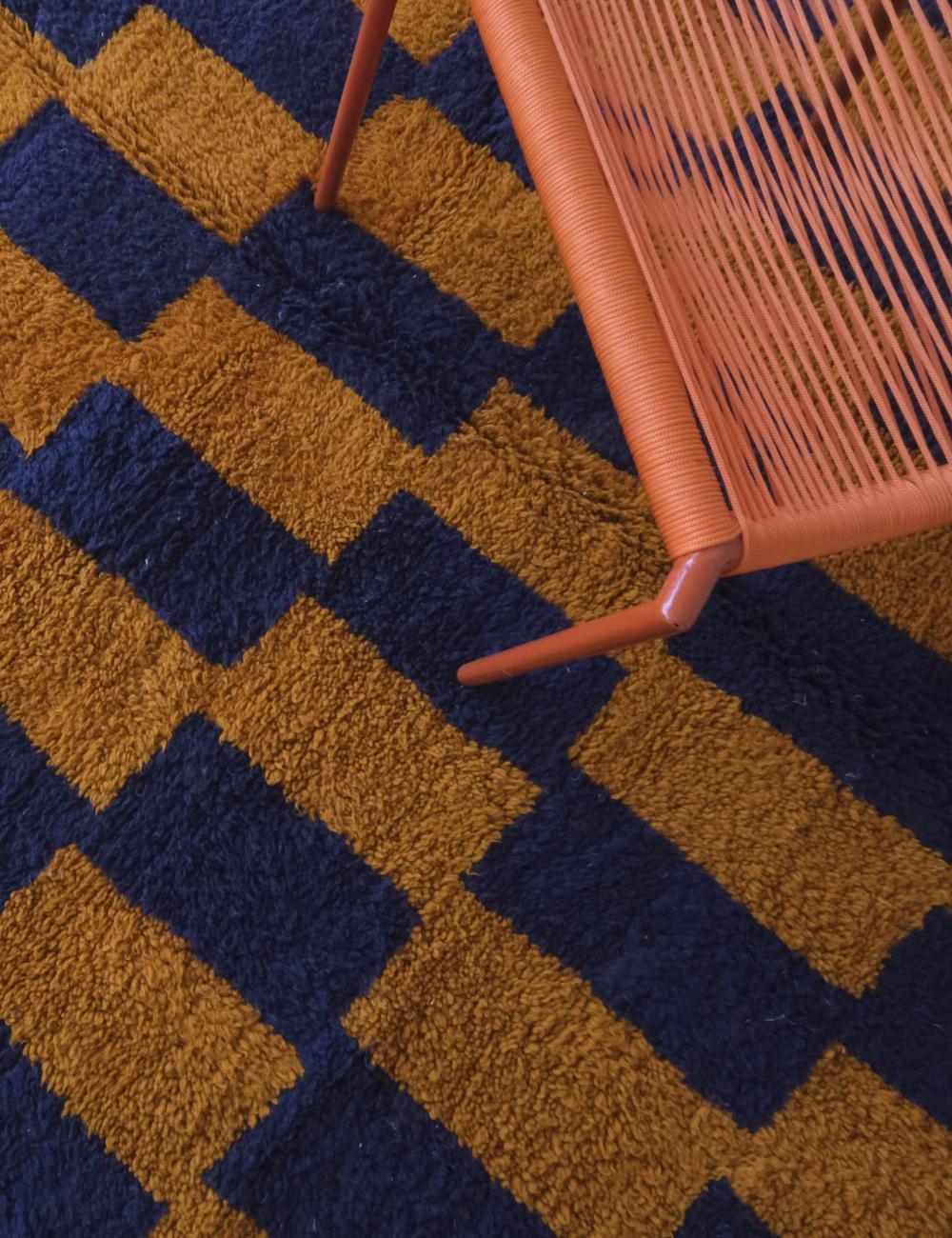 Geometric Wool Rug 9.8 x 6.8 ft / 298 x 210 cm