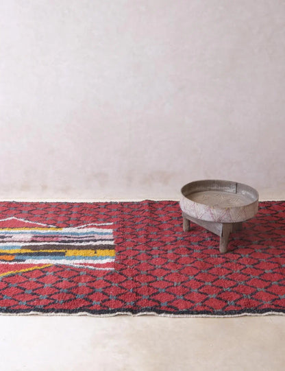 Boujad Moroccan Runner Rug 11.9 x 4.1 ft / 362 x 125 cm - Surcoma