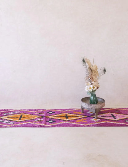 Bright Moroccan Magenta Runner Rug 16.6 x 2.5 ft / 505 x 79 cm - Surcoma