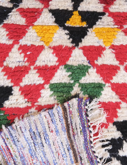 Bright Moroccan Rug 6.7 x 3.1 ft / 204 x 96 cm - Surcoma