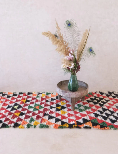Bright Moroccan Rug 6.7 x 3.1 ft / 204 x 96 cm - Surcoma