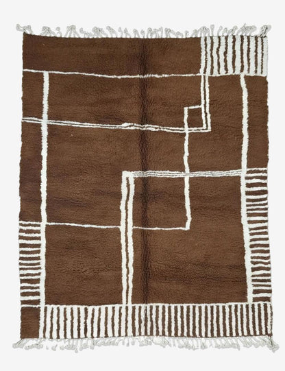 Brown Moroccan Area Rug 10.2 x 8.2 ft / 310 x 250 cm