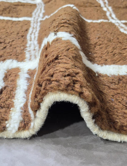 Brown Moroccan Area Rug 10.2 x 8.2 ft / 310 x 250 cm