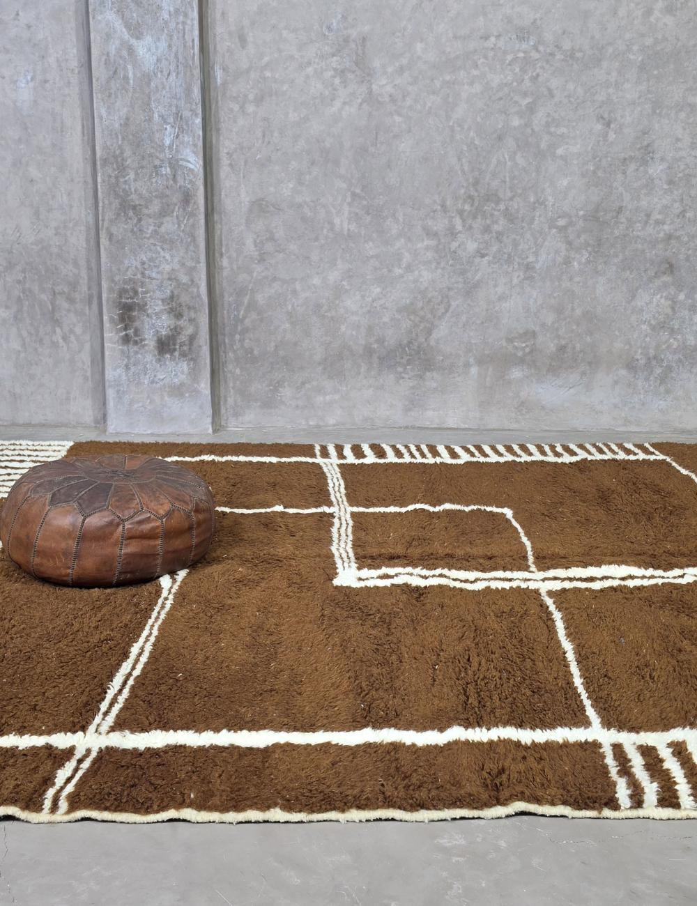 Brown Moroccan Area Rug 10.2 x 8.2 ft / 310 x 250 cm