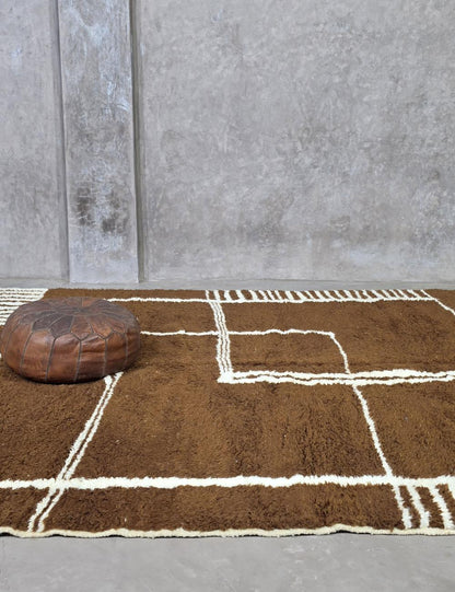 Brown Moroccan Area Rug 10.2 x 8.2 ft / 310 x 250 cm