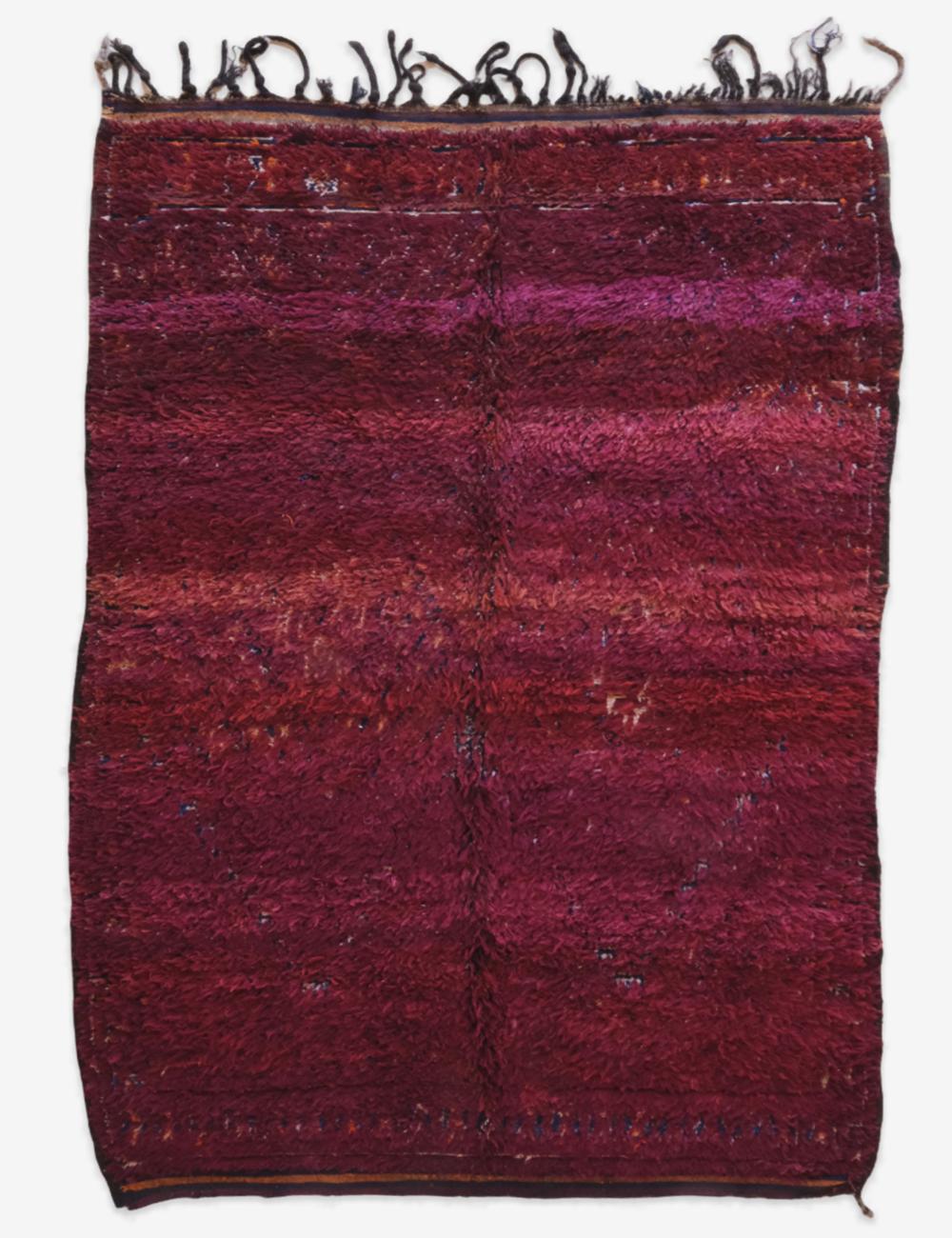 Burgundy Collector Moroccan Wool Rug 9.5 x 6.5 ft / 290 x 200 cm