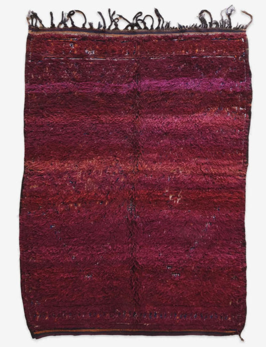 Burgundy Collector Moroccan Wool Rug 9.5 x 6.5 ft / 290 x 200 cm