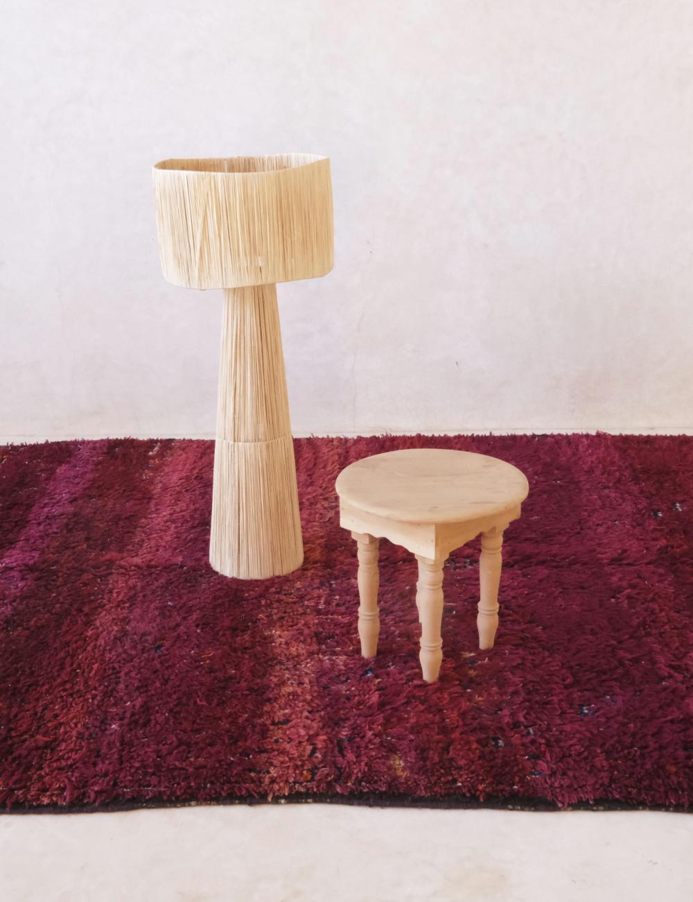 Burgundy Collector Moroccan Wool Rug 9.5 x 6.5 ft / 290 x 200 cm