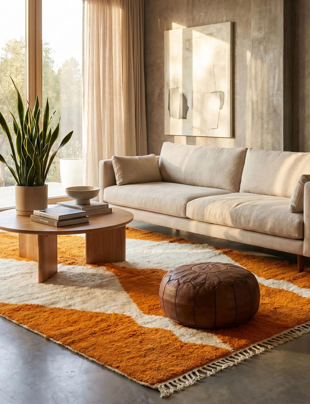 Burnt Orange Moroccan Rug 9.8 x 8.5 ft / 300 x 260 cm