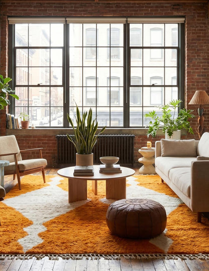 Burnt Orange Moroccan Rug 9.8 x 8.5 ft / 300 x 260 cm