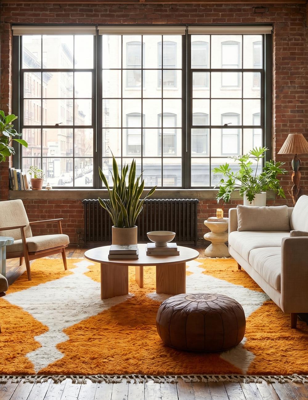 Burnt Orange Moroccan Rug 9.8 x 8.5 ft / 300 x 260 cm