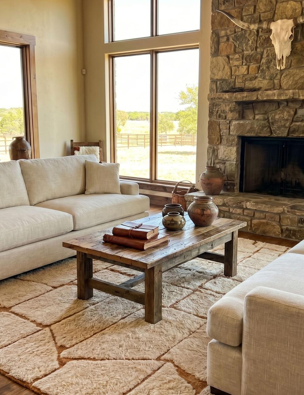 Custom Handmade Moroccan Beige Modern Rug