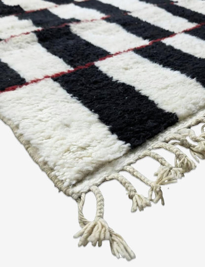 Checkered Moroccan Wool Rug 10 x 8.2 ft / 306 x 250 cm