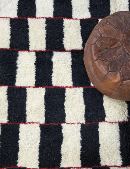 Checkered Moroccan Wool Rug 10 x 8.2 ft / 306 x 250 cm