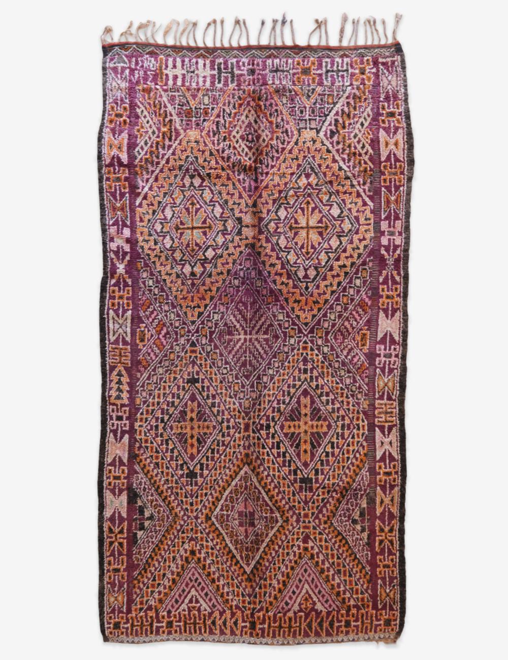 Collectible Moroccan Wool Rug 12.7 x 6.4 ft / 387 x 196 cm