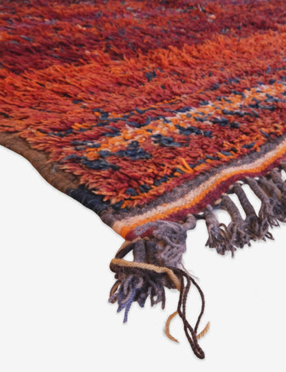 Sunset-Hued Vintage Collector Moroccan Rug 10.4 x 5.8 ft / 317 x 179 cm